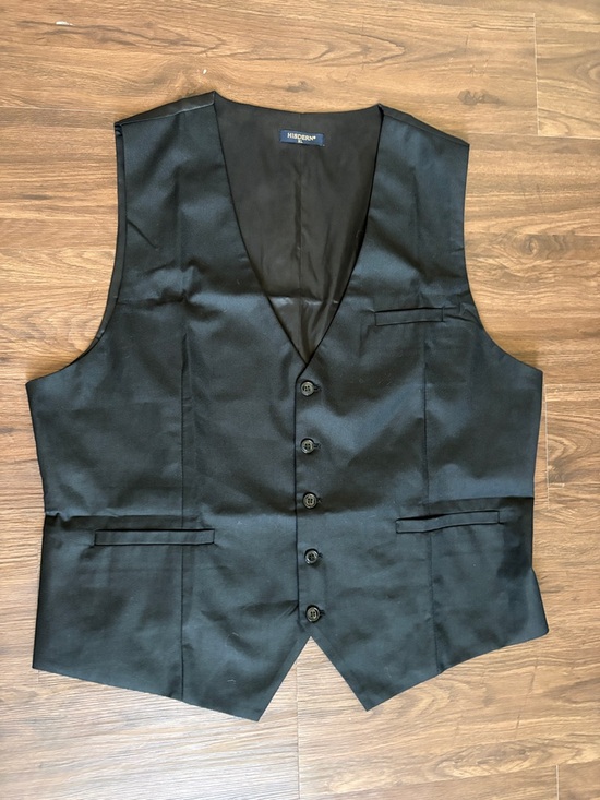 Hisdern Other - HISDERN Black Men's Formal Vest - Classic Tailored Waistcoat